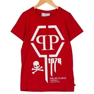 PHILIPP PLEIN JUNIOR Boys' Logo Tee Shirt Size: 10